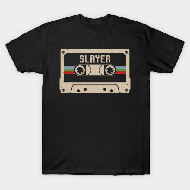 Personalized Slayer Name Birthday Vintage Cassette Tape T-Shirt by Horton Cyborgrobot